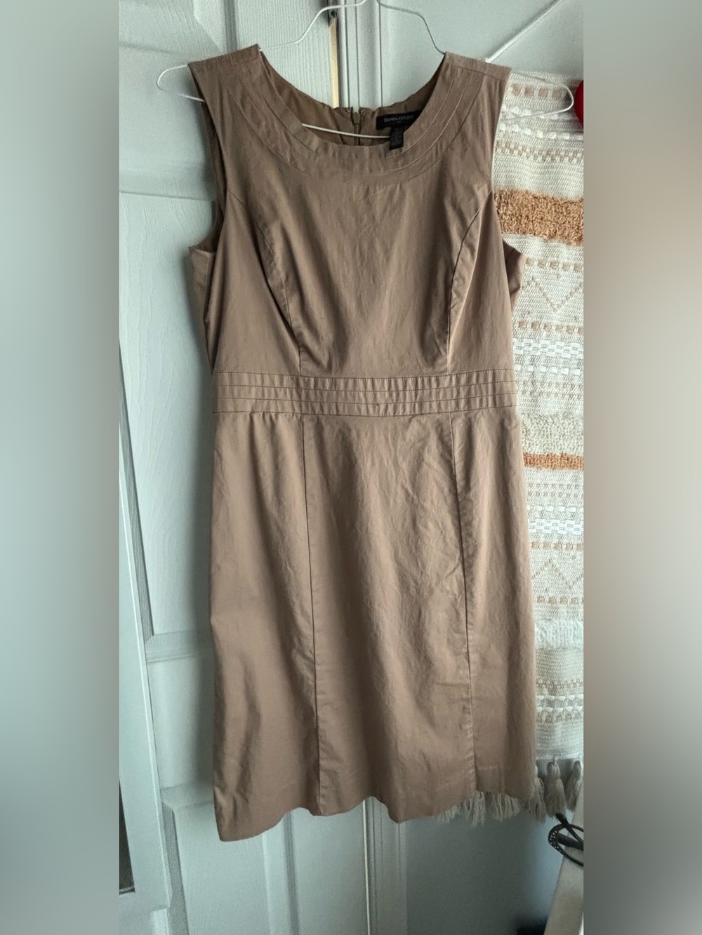Banana Republic Sleeveless Sheath Dress in Taupe